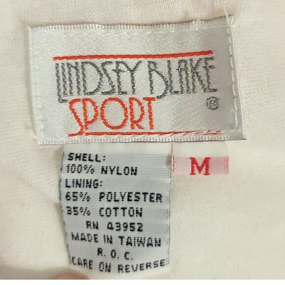 Vintage Lindsey Blake Sport Pink Polka Dot Windbreaker Track Jacket M 80s 90s Ny - Picture 2 of 14